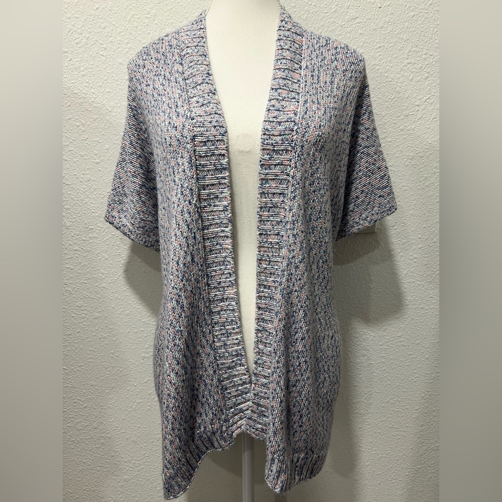 LOFT Oversized Confetti Wrap Cardigan Sweater EUC - Picture 2 of 8